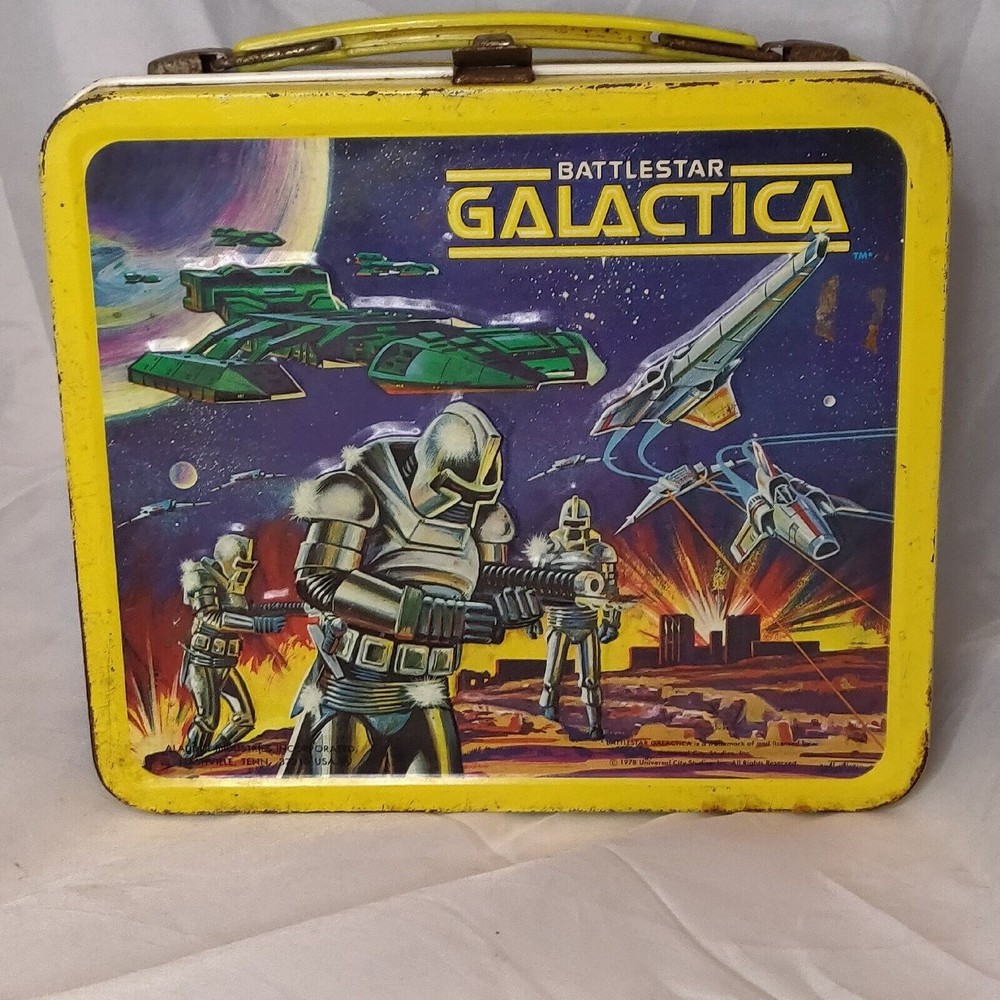 VINTAGE 1978 BATTLESTAR GALACTICA METAL LUNCHBOX LUNCH BOX ALADDIN